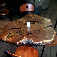 Burl table top