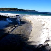 River flowing out to sea