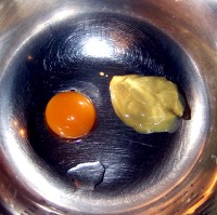 Egg yolk and mustard