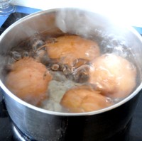 Boil the potatoes