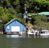 Flaging down the mail boat